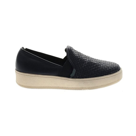 J Slides Shoes - J/SLIDES NYC FLYNN LEATHER PLATFORM SNEAKER Size 10 Navy Blue